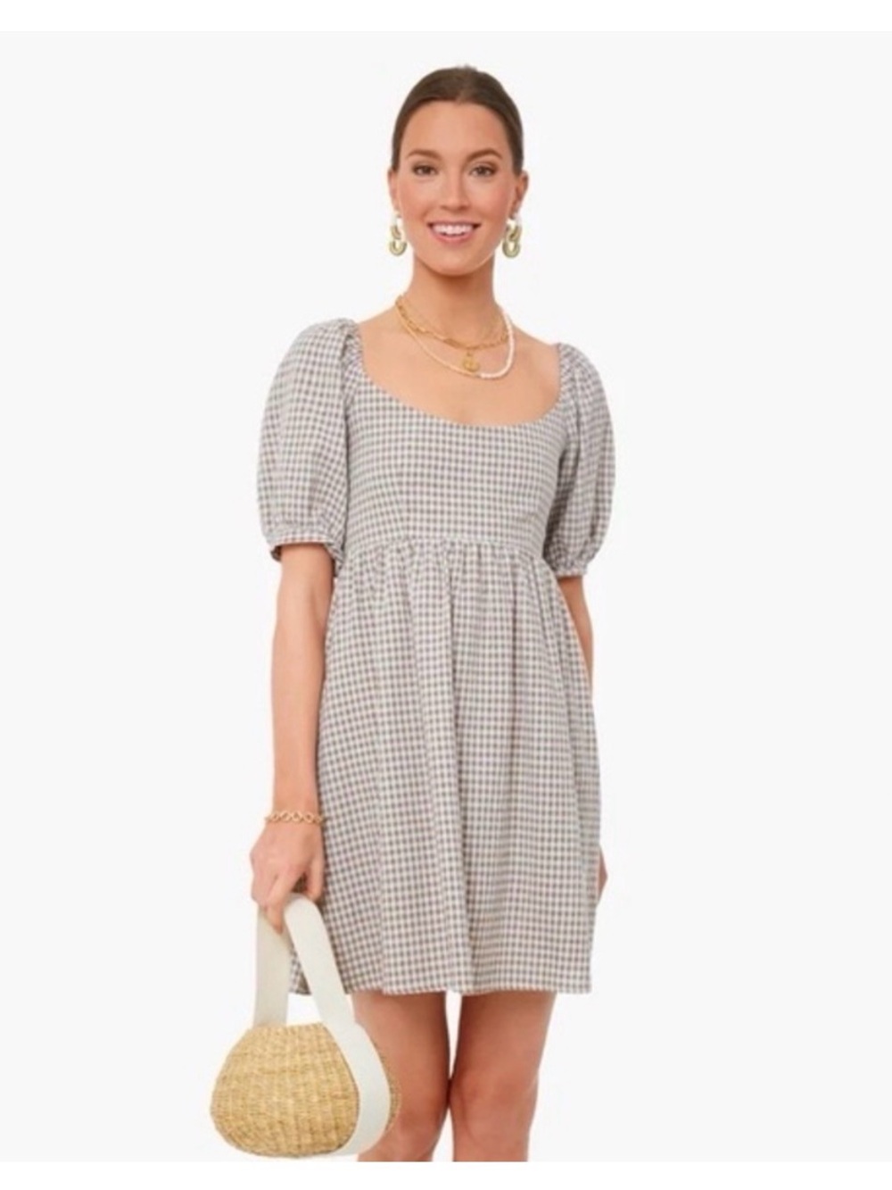Pomander Place tuckernuck gingham mini dress‎ XS